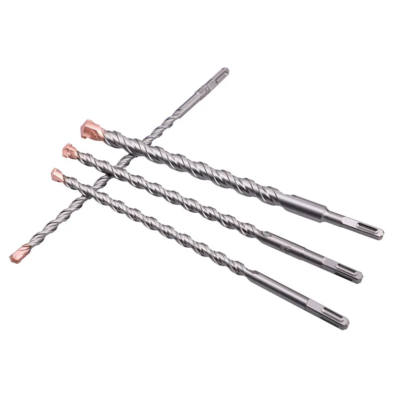 Carbide through‑wall hole saw drill bit, 200mm square‑shank hammer drill bit, extended concrete impact drill bit.